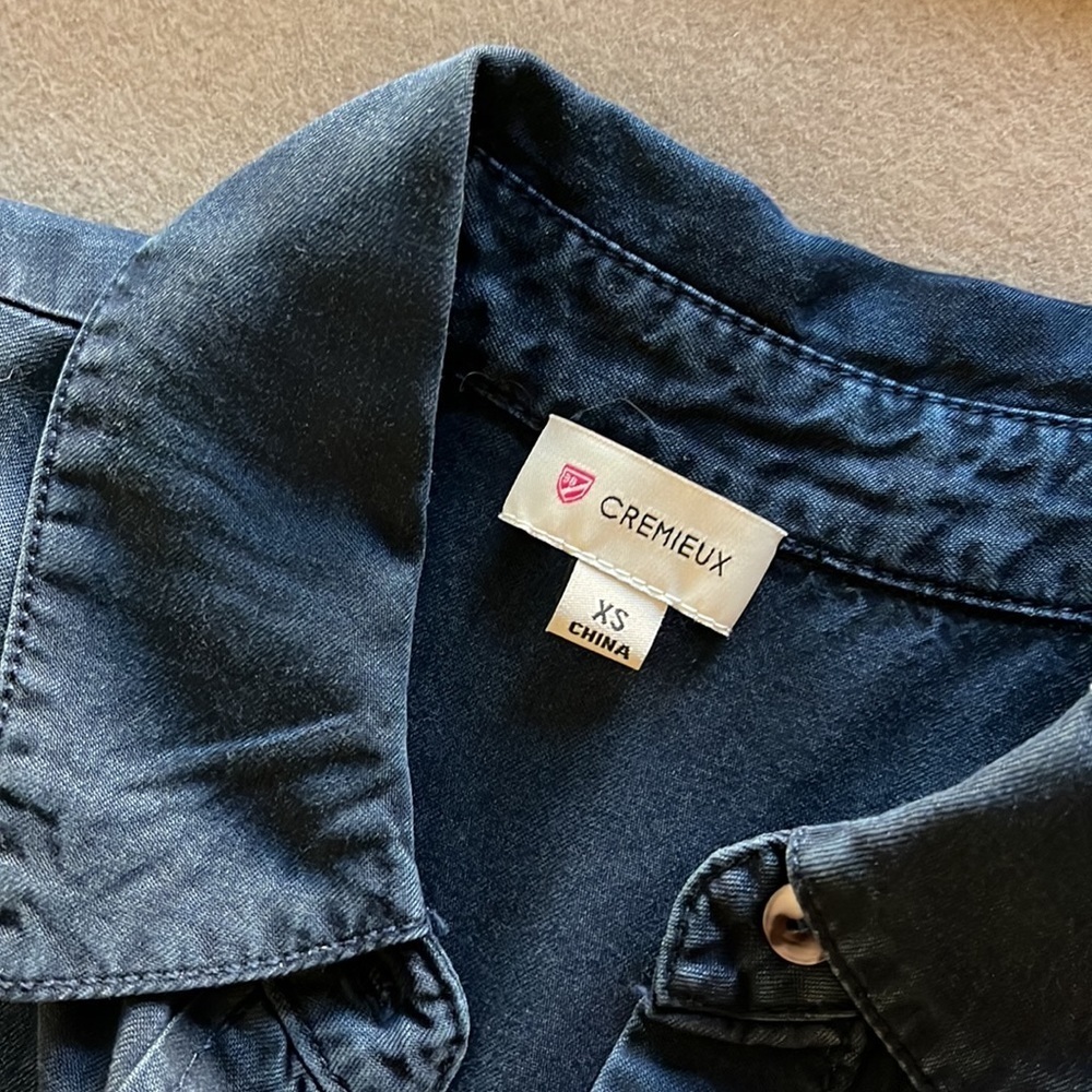 CREMIEUX Jay ShirtDress Denim Dark Indigo- Size XS - Picture 7 of 11